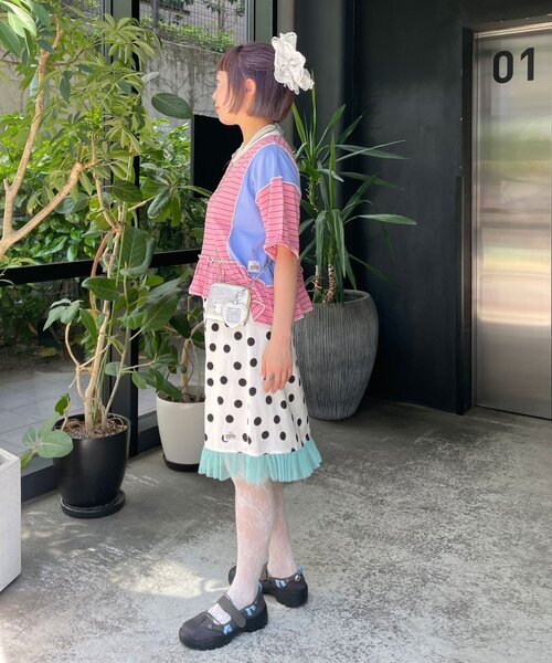 HELLO.SANFRANCISCO(ハローサンフランシスコ)の「【HELLO.SANFRANCISCO/ハローサンフランシスコ】サテンドットチュールミドルスカート(スカート・レディース・オレンジ/ブラウン/ホワイト・ONE SIZE)」の10枚目の写真