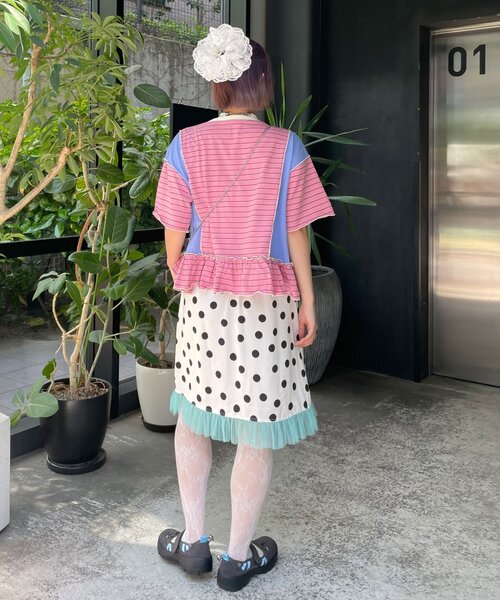 HELLO.SANFRANCISCO(ハローサンフランシスコ)の「【HELLO.SANFRANCISCO/ハローサンフランシスコ】サテンドットチュールミドルスカート(スカート・レディース・オレンジ/ブラウン/ホワイト・ONE SIZE)」の11枚目の写真