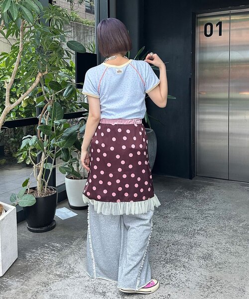 HELLO.SANFRANCISCO(ハローサンフランシスコ)の「【HELLO.SANFRANCISCO/ハローサンフランシスコ】サテンドットチュールミドルスカート(スカート・レディース・オレンジ/ブラウン/ホワイト・ONE SIZE)」の19枚目の写真