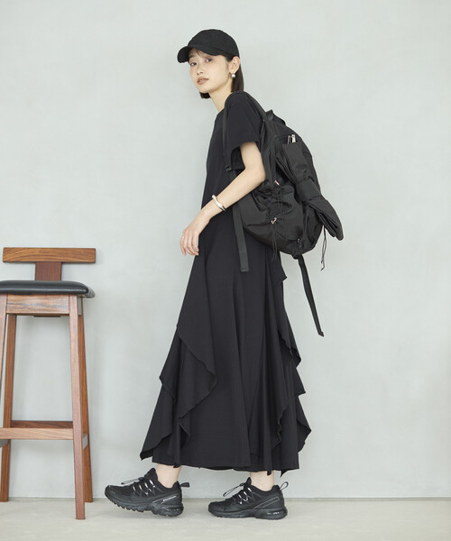 Firsthand(ファーストハンド)の「Firsthand/ファーストハンド オーガニックコットン ドレープフレア ワンピース(ワンピース・レディース・ブラック/チャコールグレー/ブラウン・FREE)」の10枚目の写真
