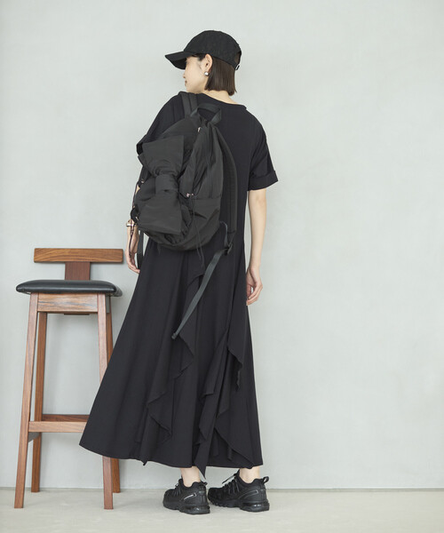 Firsthand(ファーストハンド)の「Firsthand/ファーストハンド オーガニックコットン ドレープフレア ワンピース(ワンピース・レディース・ブラック/チャコールグレー/ブラウン・FREE)」の11枚目の写真