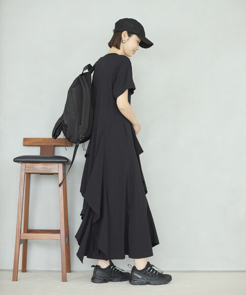 Firsthand(ファーストハンド)の「Firsthand/ファーストハンド オーガニックコットン ドレープフレア ワンピース(ワンピース・レディース・ブラック/チャコールグレー/ブラウン・FREE)」の13枚目の写真