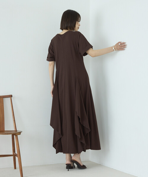Firsthand(ファーストハンド)の「Firsthand/ファーストハンド オーガニックコットン ドレープフレア ワンピース(ワンピース・レディース・ブラック/チャコールグレー/ブラウン・FREE)」の17枚目の写真