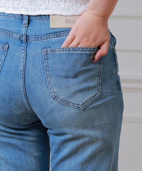 Anely(アネリー)の「Anely ウォッシュ ハイウエスト フレア デニム パンツ(デニムパンツ・レディース・ブルー・M/S/L)」の8枚目の写真