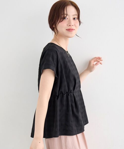 le.coeur blanc(ルクールブラン)の「ギンガムウエストギャザーブラウス(シャツ/ブラウス・レディース・ホワイト系その他/ブラック系その他/ブラウン系その他2・38)」の7枚目の写真