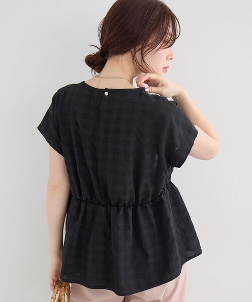 le.coeur blanc(ルクールブラン)の「ギンガムウエストギャザーブラウス(シャツ/ブラウス・レディース・ホワイト系その他/ブラック系その他/ブラウン系その他2・38)」の9枚目の写真