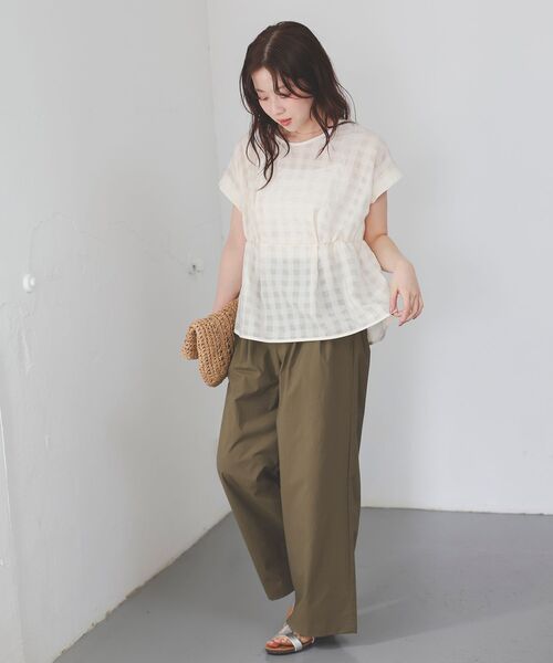 le.coeur blanc(ルクールブラン)の「ギンガムウエストギャザーブラウス(シャツ/ブラウス・レディース・ホワイト系その他/ブラック系その他/ブラウン系その他2・38)」の21枚目の写真