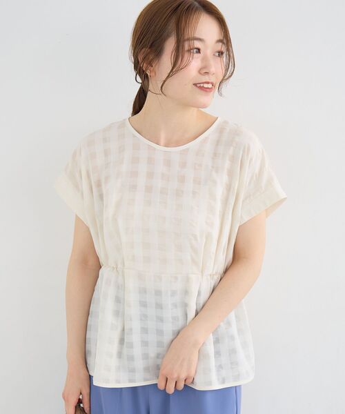 le.coeur blanc(ルクールブラン)の「ギンガムウエストギャザーブラウス(シャツ/ブラウス・レディース・ホワイト系その他/ブラック系その他/ブラウン系その他2・38)」の22枚目の写真