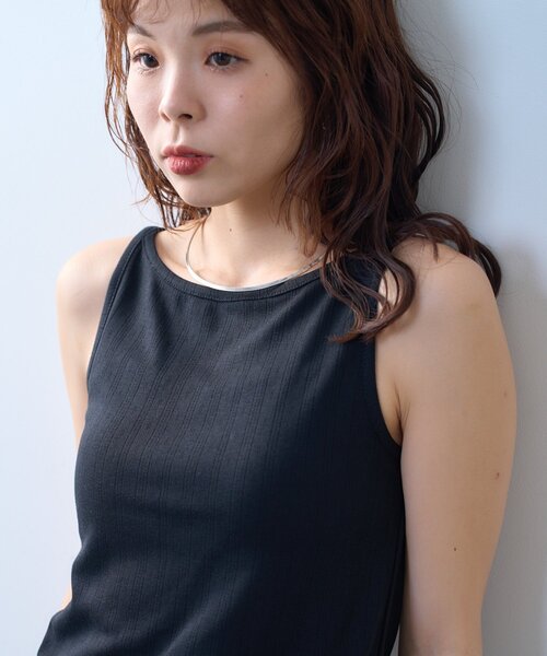 CIAOPANIC TYPY（チャオパニックティピー）の「【willow】アイレットタンク（タンクトップ・レディース・ブラック/ミント・ONE SIZE）」の3枚目の写真