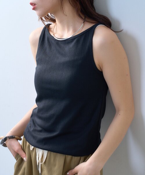 CIAOPANIC TYPY（チャオパニックティピー）の「【willow】アイレットタンク（タンクトップ・レディース・ブラック/ミント・ONE SIZE）」の4枚目の写真