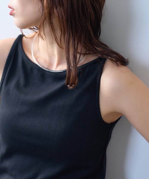 CIAOPANIC TYPY（チャオパニックティピー）の「【willow】アイレットタンク（タンクトップ・レディース・ブラック/ミント・ONE SIZE）」の5枚目の写真