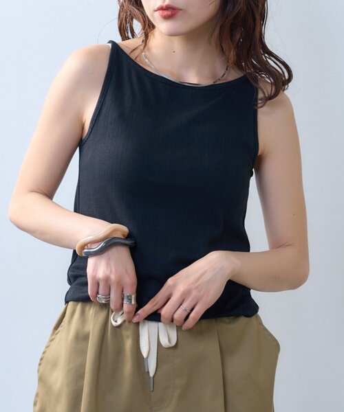 CIAOPANIC TYPY（チャオパニックティピー）の「【willow】アイレットタンク（タンクトップ・レディース・ブラック/ミント・ONE SIZE）」の6枚目の写真