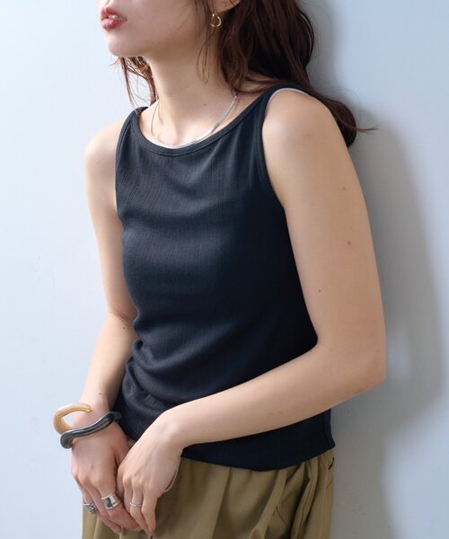 CIAOPANIC TYPY（チャオパニックティピー）の「【willow】アイレットタンク（タンクトップ・レディース・ブラック/ミント・ONE SIZE）」の8枚目の写真