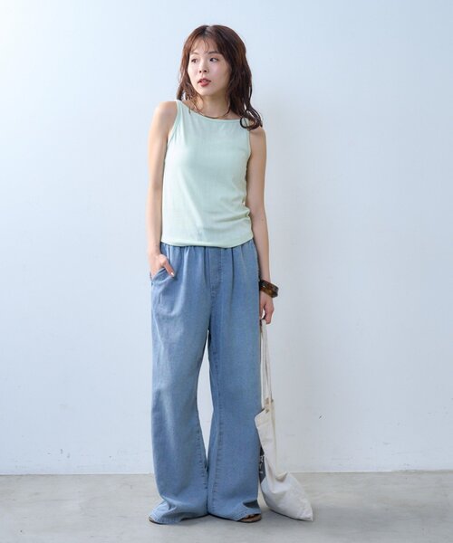 CIAOPANIC TYPY（チャオパニックティピー）の「【willow】アイレットタンク（タンクトップ・レディース・ブラック/ミント・ONE SIZE）」の19枚目の写真
