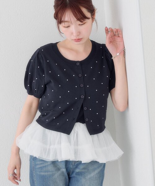 Kastane(カスタネ)の「【ドット&無地】バレリーナチュールSET(Tシャツ/カットソー・レディース・ブルー系その他/オフホワイト/ネイビー/グレー/ブラック/サックスブルー/アイボリー・FREE)」の7枚目の写真