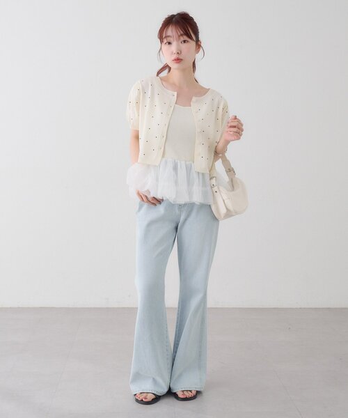 Kastane(カスタネ)の「【ドット&無地】バレリーナチュールSET(Tシャツ/カットソー・レディース・ブルー系その他/オフホワイト/ネイビー/グレー/ブラック/サックスブルー/アイボリー・FREE)」の8枚目の写真