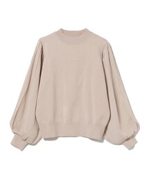 袖 消しプリーツ ニット プルオーバー