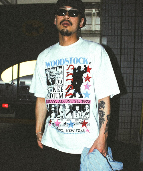 BUENO(ブエノ)の「Bueno / ブエノ WOODSTOCK OF SALSA TEE(Tシャツ/カットソー・メンズ・ホワイト・MEDIUM/LARGE)」の1枚目の写真