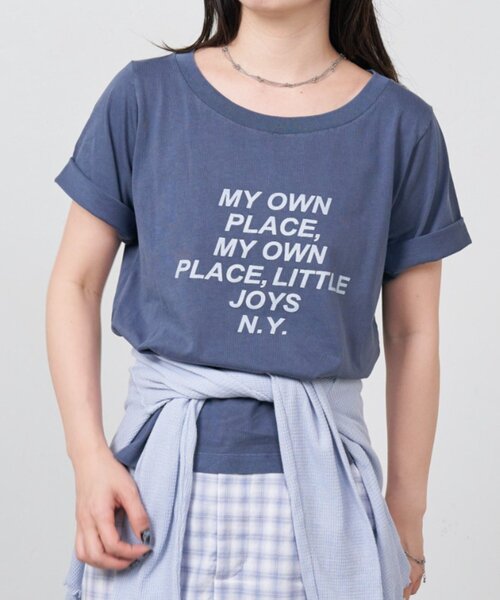 Kastane(カスタネ)の「【一部店舗限定】B スロープロゴTEE(Tシャツ/カットソー・レディース・イエロー/ネイビー/ホワイト・FREE)」の3枚目の写真