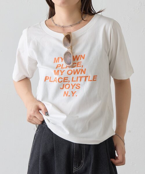 Kastane(カスタネ)の「【一部店舗限定】B スロープロゴTEE(Tシャツ/カットソー・レディース・イエロー/ネイビー/ホワイト・FREE)」の4枚目の写真