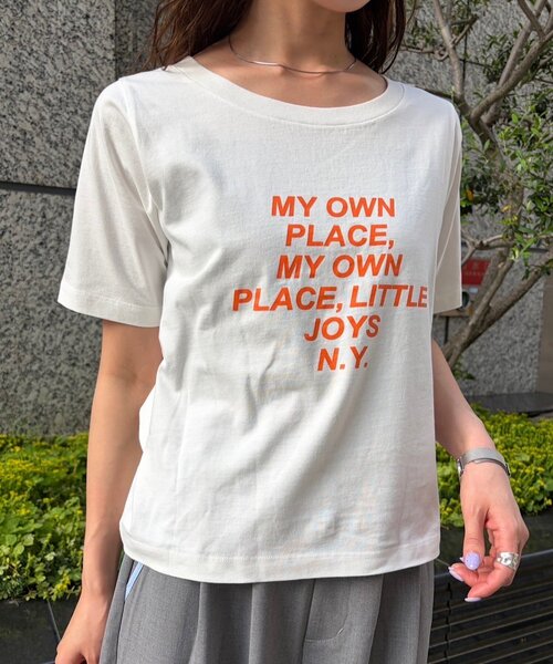 Kastane(カスタネ)の「【一部店舗限定】B スロープロゴTEE(Tシャツ/カットソー・レディース・イエロー/ネイビー/ホワイト・FREE)」の8枚目の写真