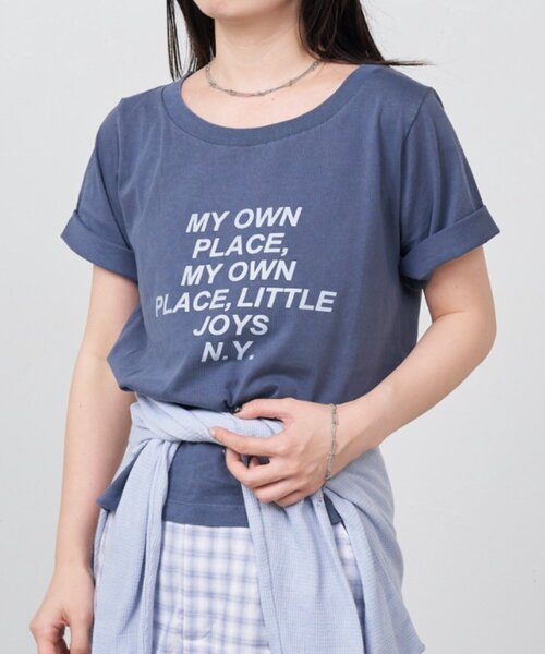Kastane(カスタネ)の「【一部店舗限定】B スロープロゴTEE(Tシャツ/カットソー・レディース・イエロー/ネイビー/ホワイト・FREE)」の12枚目の写真