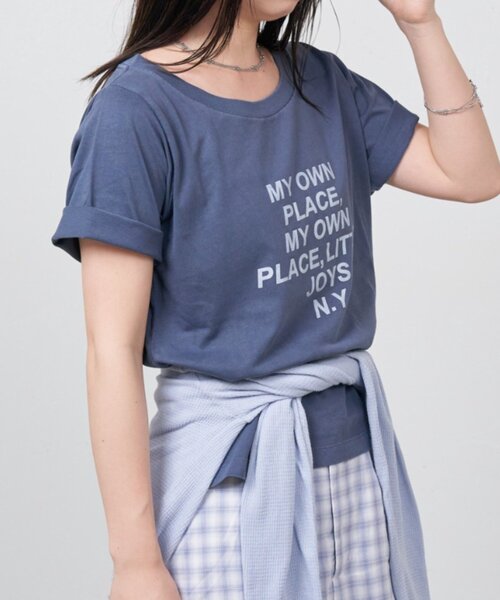 Kastane(カスタネ)の「【一部店舗限定】B スロープロゴTEE(Tシャツ/カットソー・レディース・イエロー/ネイビー/ホワイト・FREE)」の13枚目の写真