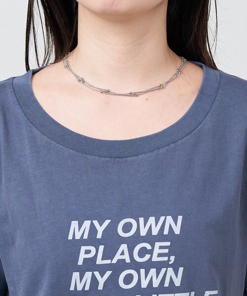 Kastane(カスタネ)の「【一部店舗限定】B スロープロゴTEE(Tシャツ/カットソー・レディース・イエロー/ネイビー/ホワイト・FREE)」の21枚目の写真