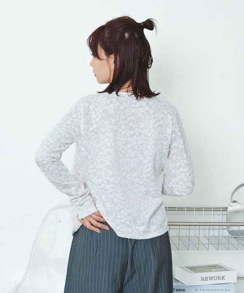 mul.（ムル）の「レースキャミカーディガンセット（Tシャツ/カットソー・レディース・ブラック/ホワイト・FREE）」の5枚目の写真