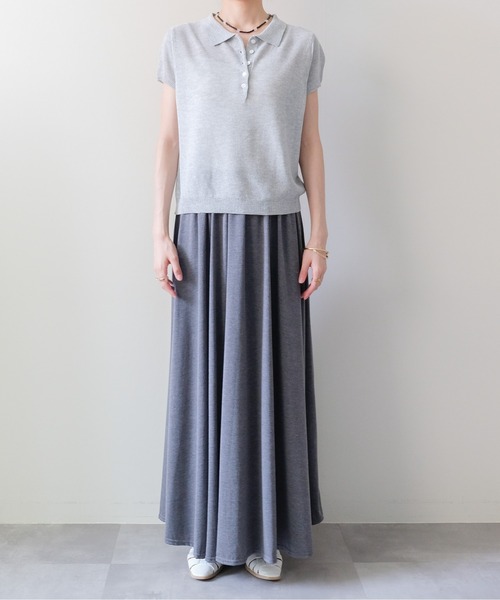 DOLLUPOOPS(ドールアップウップス)の「Summer Knit Polo Top(サマーニットポロトップス)(ポロシャツ・レディース・ネイビー/グレー/イエロー・FREE)」の14枚目の写真