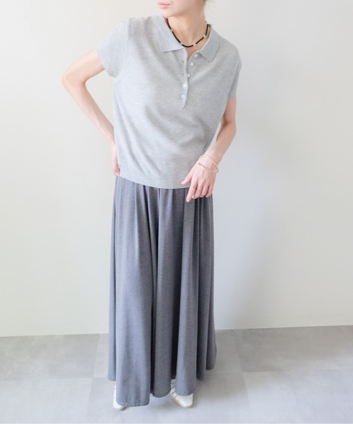 DOLLUPOOPS(ドールアップウップス)の「Summer Knit Polo Top(サマーニットポロトップス)(ポロシャツ・レディース・ネイビー/グレー/イエロー・FREE)」の10枚目の写真