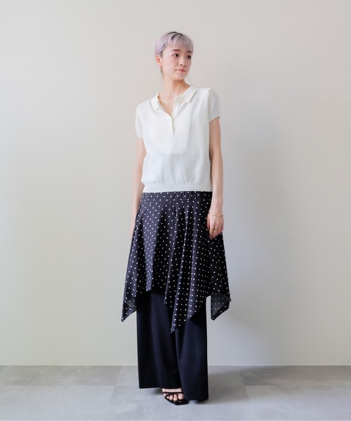 DOLLUPOOPS(ドールアップウップス)の「Summer Knit Polo Top(サマーニットポロトップス)(ポロシャツ・レディース・ネイビー/グレー/イエロー・FREE)」の22枚目の写真