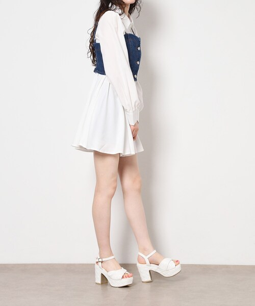 ESPERANZA(エスペランサ)の「【ナチュ盛り/約10cm】ナチュ盛りツイストサンダル(サンダル・レディース・ホワイト/ブラック/ピンク系・L/M/S)」の7枚目の写真