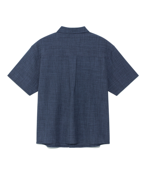 THECOLDESTMOMENT(ザコールデストモーメント)の「TCM mini logo textured half shirt (navy)(シャツ/ブラウス・レディース・その他・MEDIUM/LARGE)」の3枚目の写真