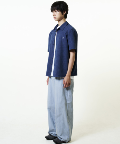 THECOLDESTMOMENT(ザコールデストモーメント)の「TCM mini logo textured half shirt (navy)(シャツ/ブラウス・レディース・その他・MEDIUM/LARGE)」の9枚目の写真