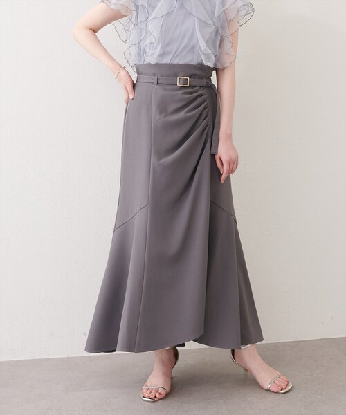 natural couture(ナチュラルクチュール)の「〈mizukoto〉ドレープデザインマーメイドスカート(スカート・レディース・ベージュ/オフホワイト/チャコールグレー・SMALL/FREE)」の11枚目の写真