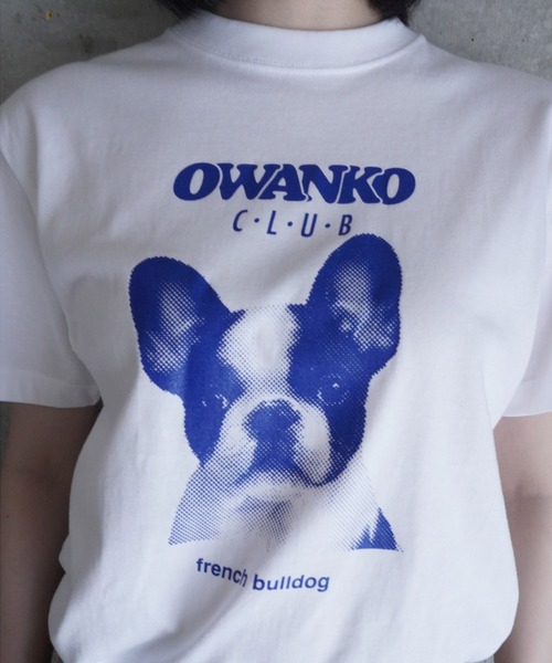 AKISHIKA design(アキシカデザイン)の「OWANKO CLUB 03 FRENCH BULLDOG T-SHIRTS(Tシャツ/カットソー・メンズ・White・XL/L/M)」の6枚目の写真