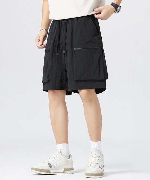 aimoha(アイモハ)の「【mens】ナイロン ワイドカーゴ ショートパンツ(その他パンツ・メンズ・ブラウン/ブラック/カーキ・XX-LARGE/X-LARGE/LARGE/MEDIUM)」の12枚目の写真