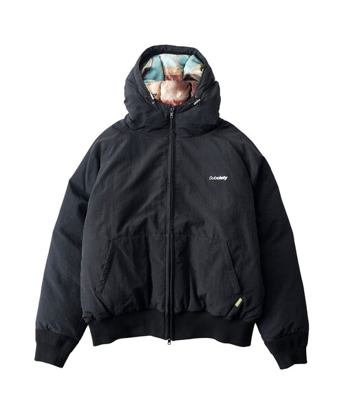 Subciety(サブサエティ)の「Nylon puff hooded jkt(ブルゾン・メンズ・グレー/ブラック・SMALL/MEDIUM/LARGE/X-LARGE)」の3枚目の写真