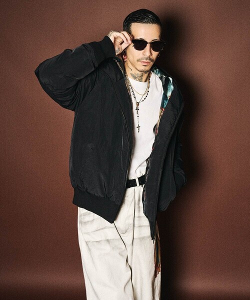Subciety(サブサエティ)の「Nylon puff hooded jkt(ブルゾン・メンズ・グレー/ブラック・SMALL/MEDIUM/LARGE/X-LARGE)」の5枚目の写真