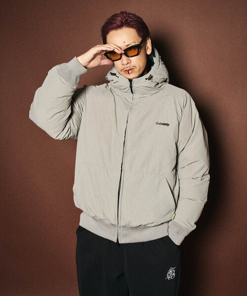 Subciety(サブサエティ)の「Nylon puff hooded jkt(ブルゾン・メンズ・グレー/ブラック・SMALL/MEDIUM/LARGE/X-LARGE)」の13枚目の写真