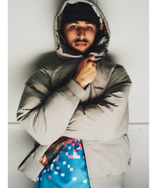 Subciety(サブサエティ)の「Nylon puff hooded jkt(ブルゾン・メンズ・グレー/ブラック・SMALL/MEDIUM/LARGE/X-LARGE)」の17枚目の写真