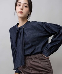 Munich（ミューニック）の「5.5ozデニム 2wayブラウス（シャツ/ブラウス）」