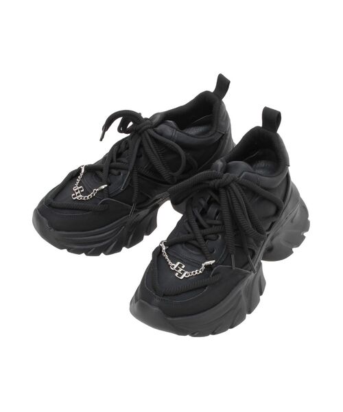 GYDA(ジェイダ)の「GG chain twist cord laceインソールスニーカー(スニーカー・レディース・オフホワイト/ブラック・LARGE/SMALL/MEDIUM)」の20枚目の写真