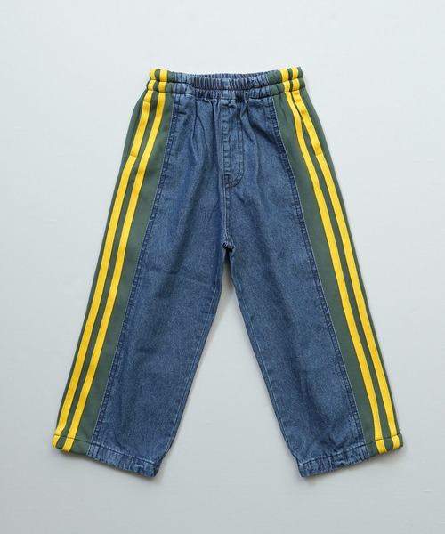MARKEY'S(マーキーズ)の「トラックパンツリメイクデニムパンツ/おとな(デニムパンツ・レディース・ブラック/ブルー・160cm)」の6枚目の写真
