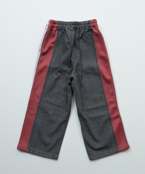 MARKEY'S(マーキーズ)の「トラックパンツリメイクデニムパンツ/おとな(デニムパンツ・レディース・ブラック/ブルー・160cm)」の12枚目の写真