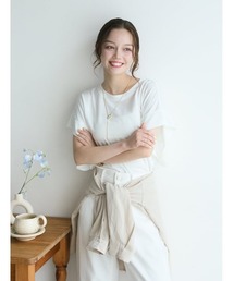 【星玲奈セレクト】【接触冷感】脇見え防止二の腕カバーカットソー