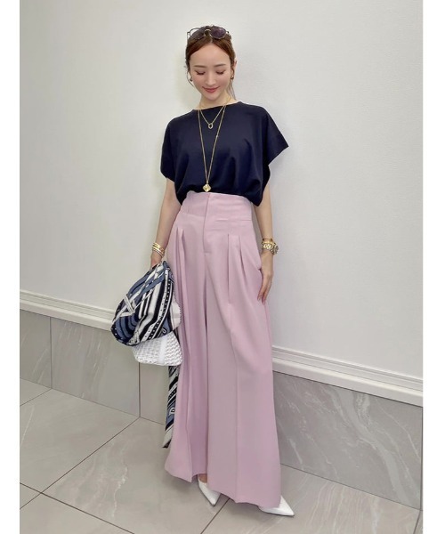 fifth（フィフス）の「【星玲奈セレクト】【接触冷感】脇見え防止二の腕カバーカットソー（Tシャツ/カットソー・レディース・ネイビー/ホワイト/ブラック・M）」の10枚目の写真