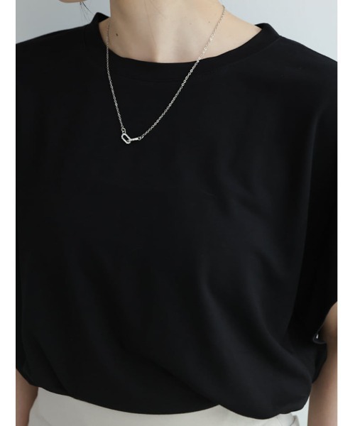 fifth（フィフス）の「【星玲奈セレクト】【接触冷感】脇見え防止二の腕カバーカットソー（Tシャツ/カットソー・レディース・ネイビー/ホワイト/ブラック・M）」の22枚目の写真