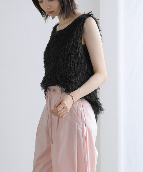 La TOTALITE(ラトータリテ)の「【洗える】フェザー2WAYブラウス(シャツ/ブラウス・レディース・ホワイト/ブラック・FREE)」の8枚目の写真